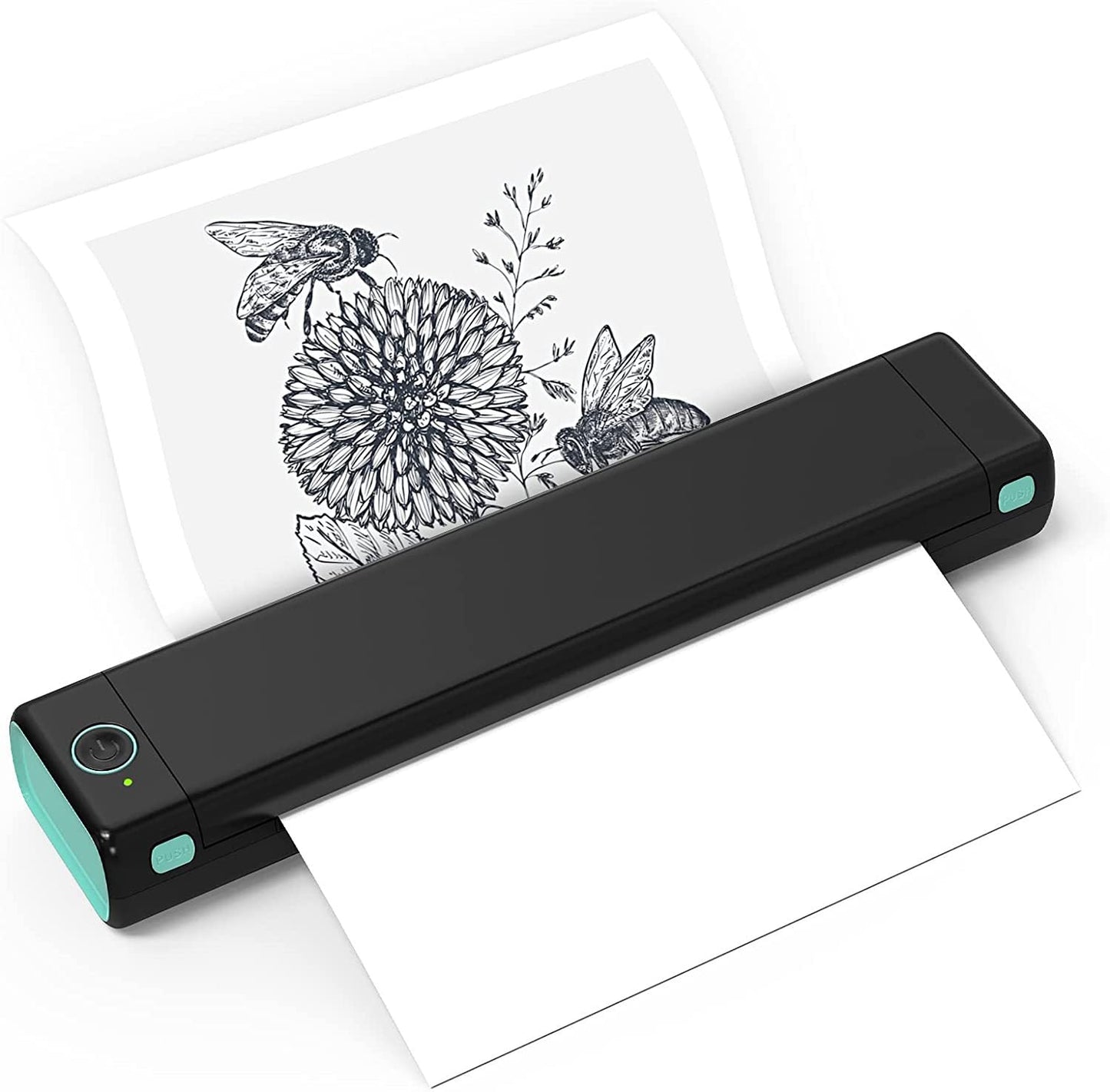 Tragbarer kabelloser Drucker, ideal für unterwegs, D810 Bluetooth-Thermodrucker, unterstützt das US-Letter-Papierformat 8,5 x 11 Zoll, einschließlich Druckern für Tattoo-Studios und Büros.